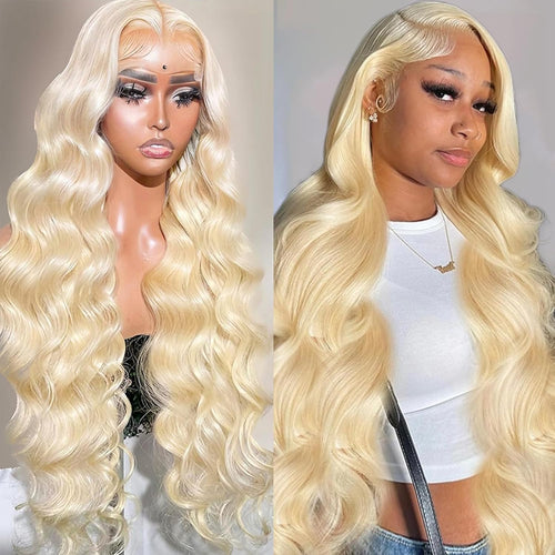 613 Body Wave Lace Front Wigs Human Hair Pre Plucked with Baby Hair 13X6 HD Lace Front Wig for Women Brazilian Virgin Body Wave Wig (34 Inch)